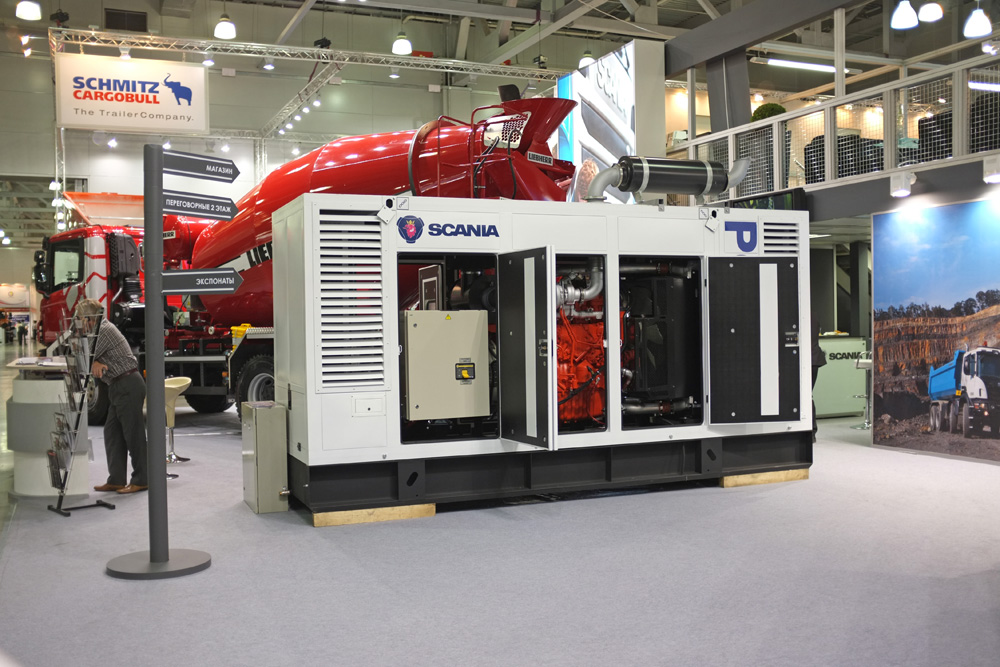 Дизель генератор на двигателе Scania производства ООО "Компания Дизель" на выставке СТТ-2013