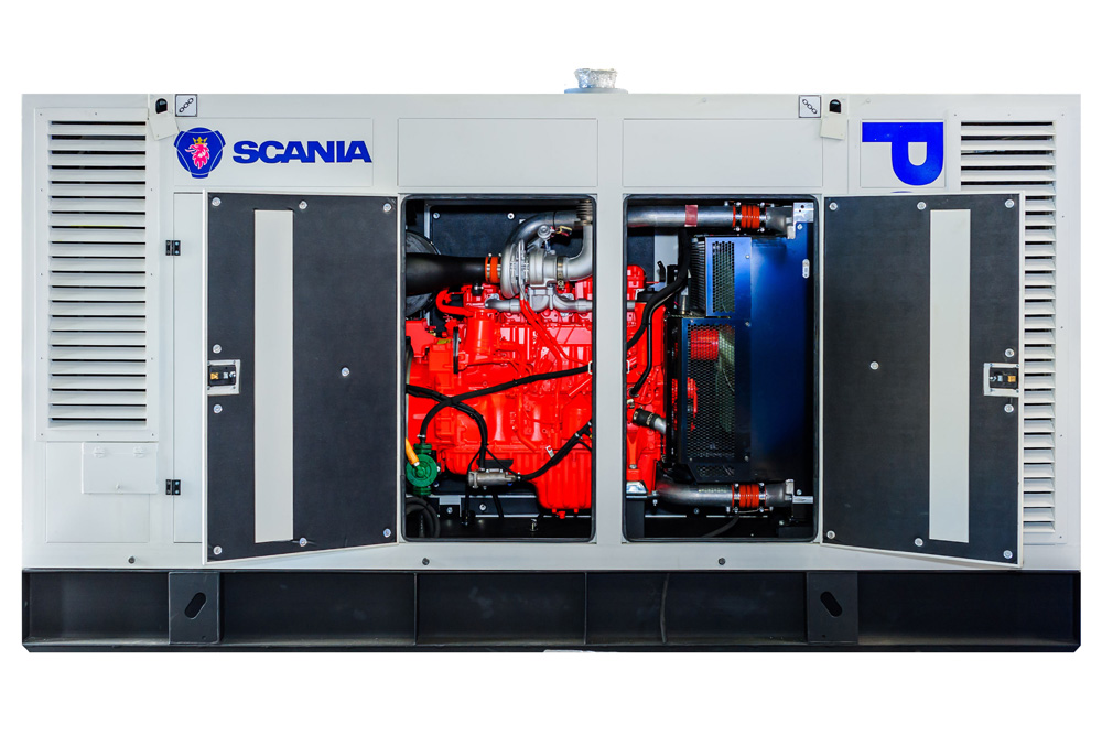 Дизельная электростанция 250 кВт (двигатель Scania, шумозащитный капот) производства ООО 